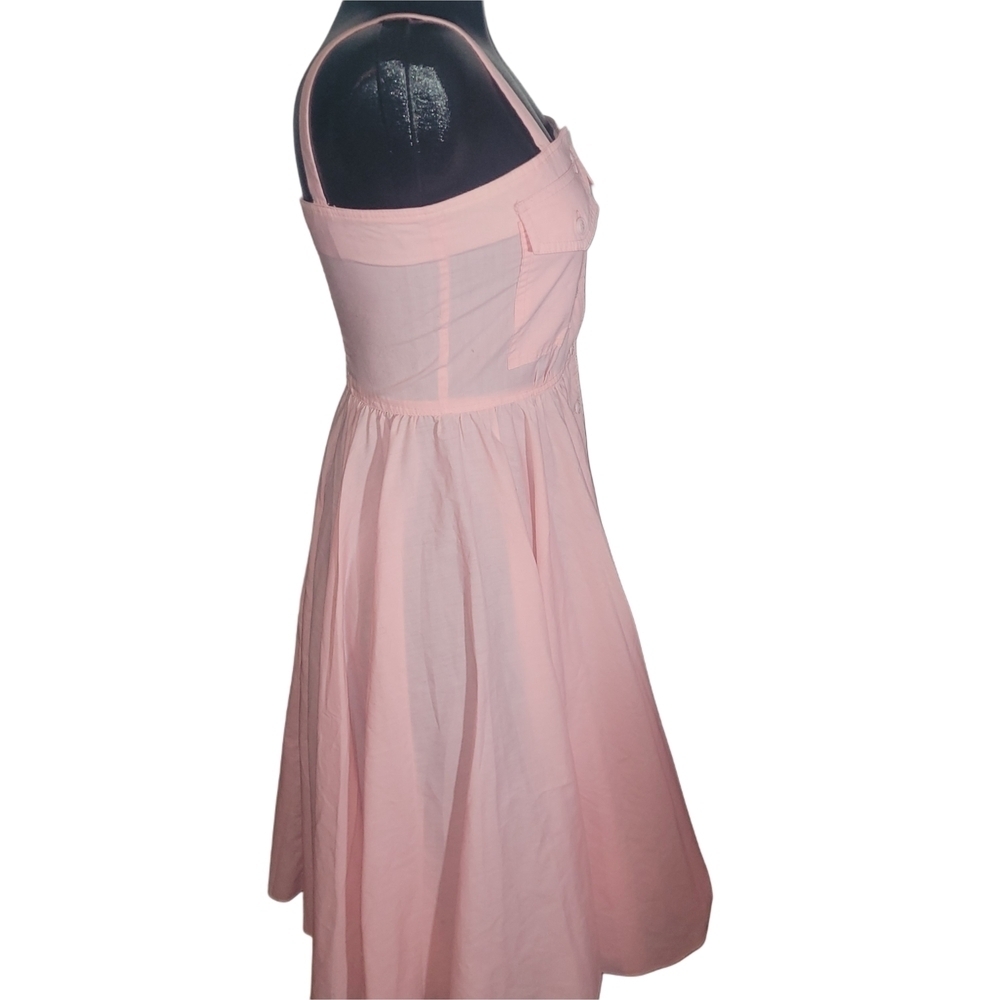Pink Sleeveless Retro Prairie Girlhoodcore Style Dress - Picture 6 of 9